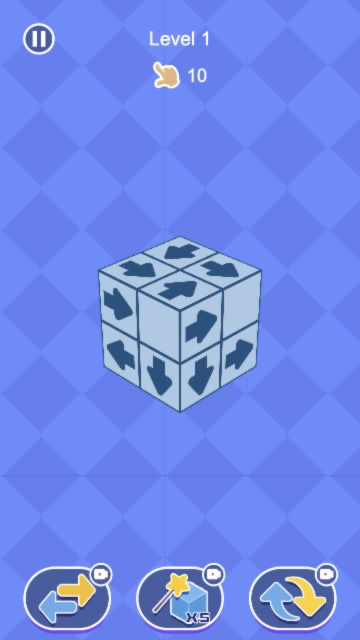 Arrow Eliminate cube after one directional block has been removed