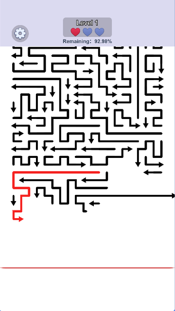 Dense puzzle board with a grid of directional arrows