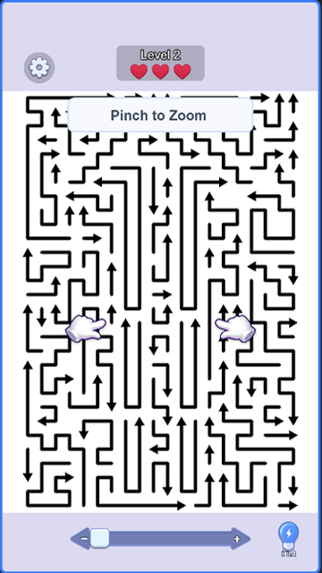 Arrow game after a level is cleared