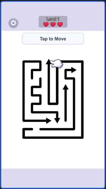Current Arrow Puzzle game with a directional maze board